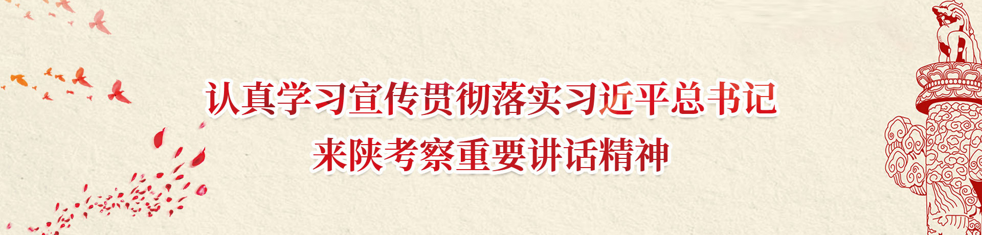 認(rèn)真學(xué)習(xí)宣傳貫徹落實(shí)習(xí)近平總書(shū)記來(lái)陜考察重要講話(huà)精神